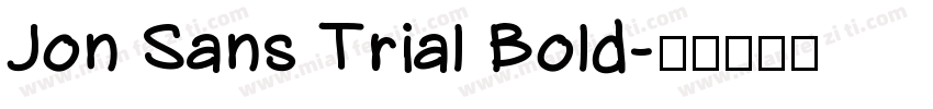 Jon Sans Trial Bold字体转换